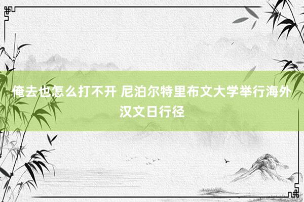 俺去也怎么打不开 尼泊尔特里布文大学举行海外汉文日行径