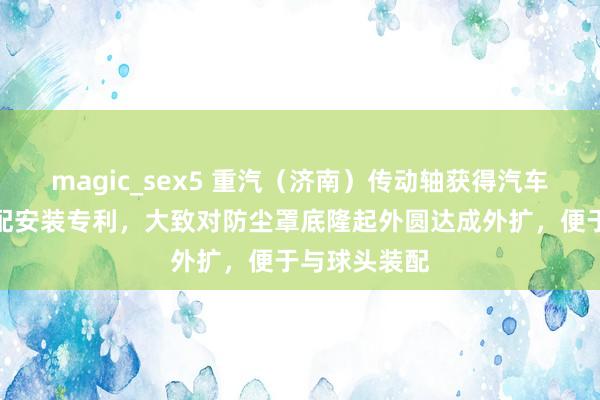 magic_sex5 重汽（济南）传动轴获得汽车拉杆征询装配安装专利，大致对防尘罩底隆起外圆达成外扩，便于与球头装配