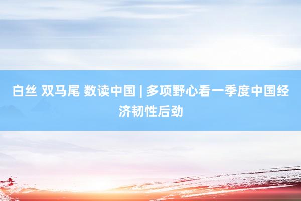 白丝 双马尾 数读中国 | 多项野心看一季度中国经济韧性后劲
