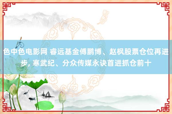 色中色电影网 睿远基金傅鹏博、赵枫股票仓位再进步, 寒武纪、分众传媒永诀首进抓仓前十